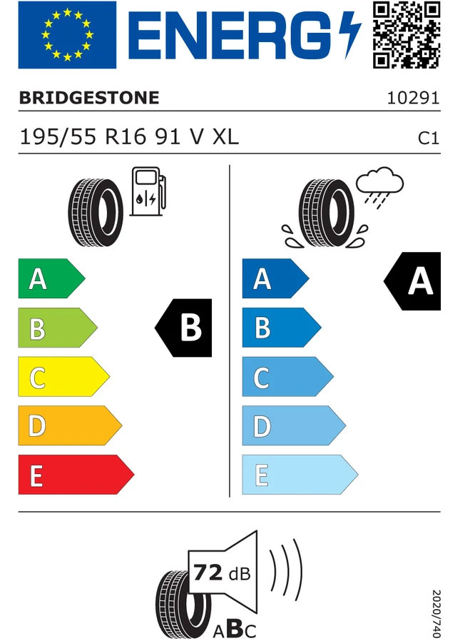Reifenlabel Bridgestone Turanza T005 AO