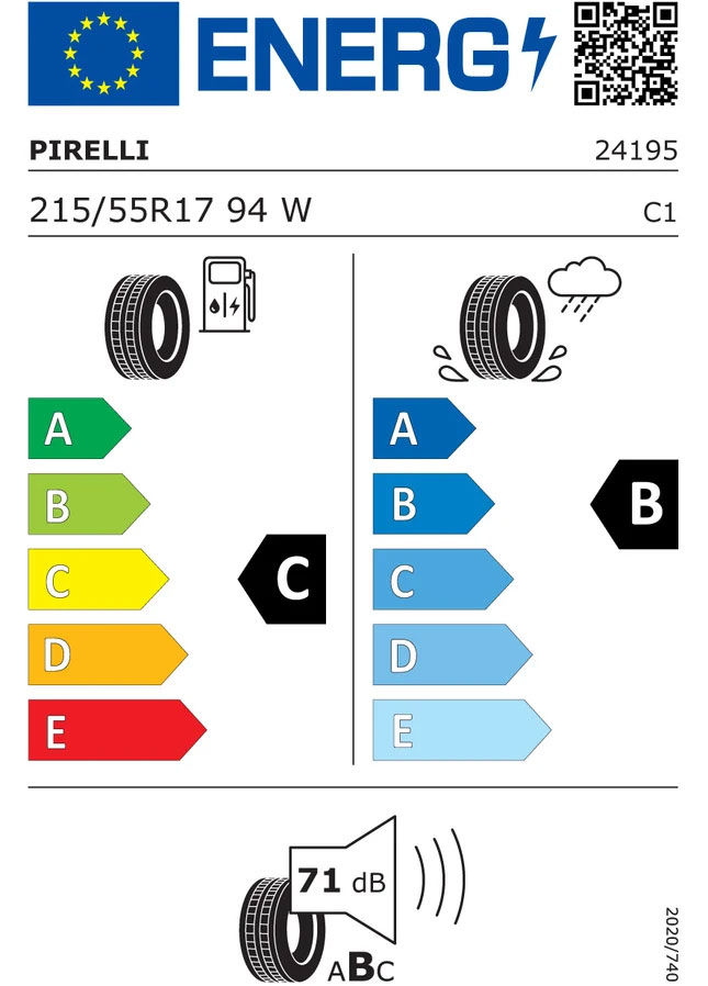 Reifenlabel Pirelli Cinturato P7 Seal Inside (AirStop)